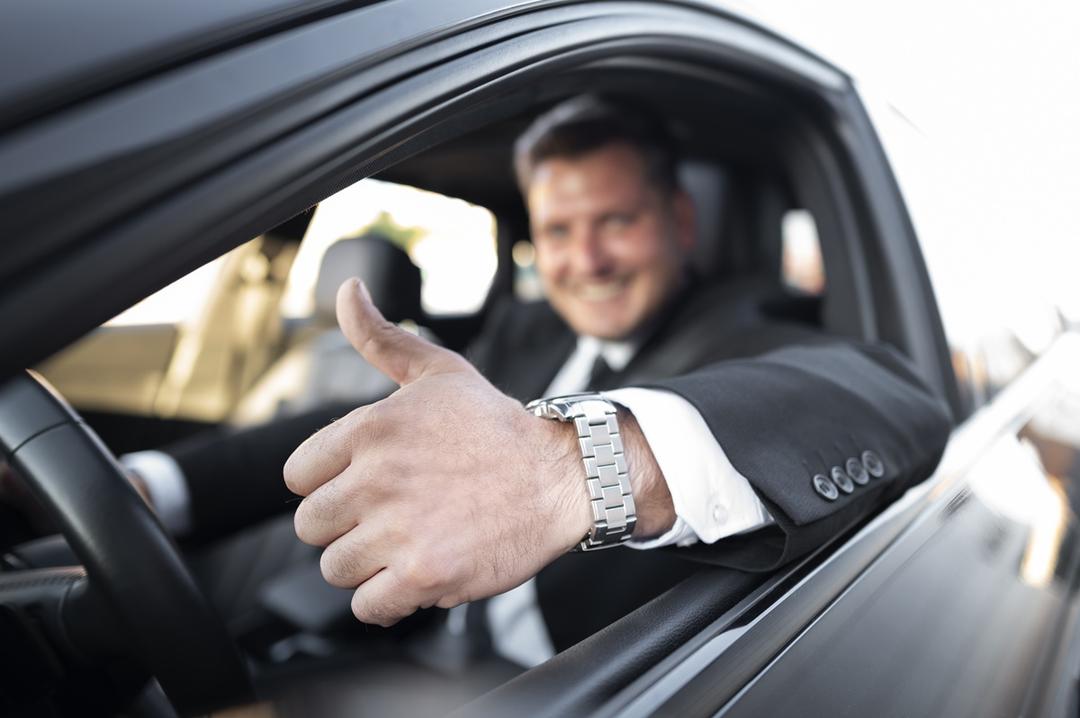 Driver thumbs up