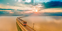Exploring Thailand's Scenic Beauty Aboard the "Floating Tourist Train" to Pasak Jolasid Dam Lopburi.